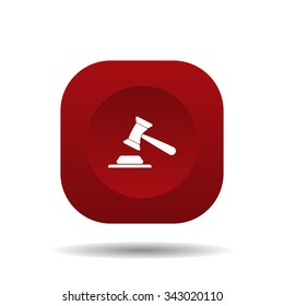 judge or auction hammer. icon. vector design