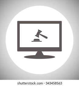 judge or auction hammer. icon. vector design