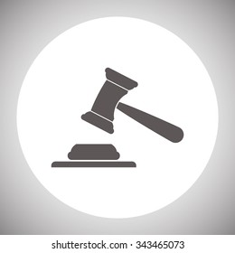 judge or auction hammer. icon. vector design