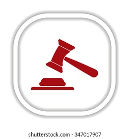 judge or auction hammer. icon. vector design