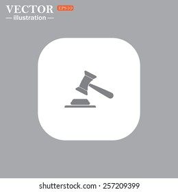 judge or auction hammer.  Vector illustration EPS 10