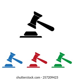 judge or auction hammer.  Vector illustration EPS 10