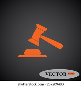 judge or auction hammer.  Vector illustration EPS 10