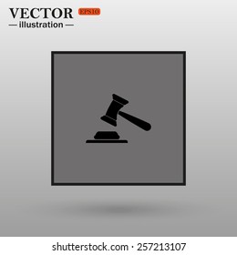 judge or auction hammer.  Vector illustration EPS 10