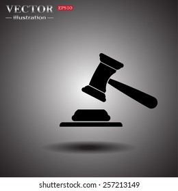 judge or auction hammer.  Vector illustration EPS 10