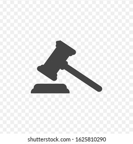 Judge or auction hummer. Flat style icon. Stock vector illustration isolated on white background.