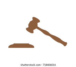 judge, auctions hammer- vector illustration