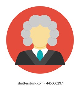 Judge avatar flat icon