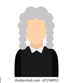 judge avatar isolated icon vector illustration design