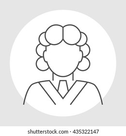 Judge avatar line icon