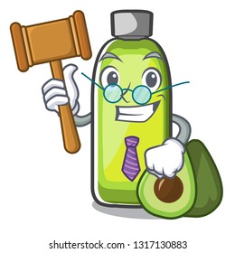 Judge avocado oil in a cartoon bowlvector illustrtion