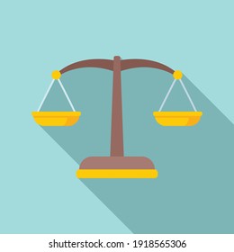 Judge balance icon. Flat illustration of judge balance vector icon for web design