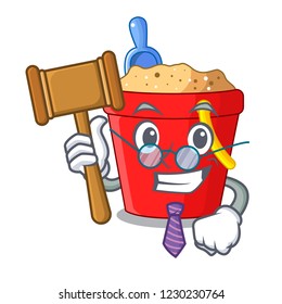 Judge beach bucket in string shape mascot