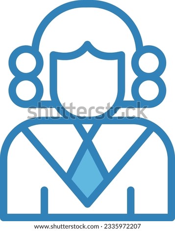 Judge Blue Icon - Single Icon, Vector