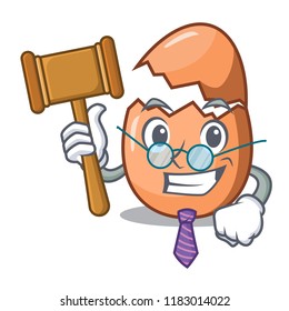 Judge broken egg isolated on the mascot