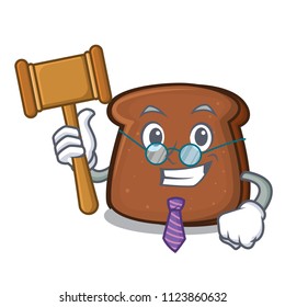 Judge brown bread mascot cartoon