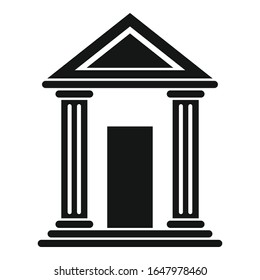 Judge building icon. Simple illustration of judge building vector icon for web design isolated on white background