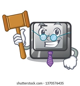 Judge button F on a keyboard cartoon