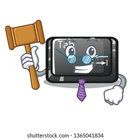 Judge button tab isolated with the mascot