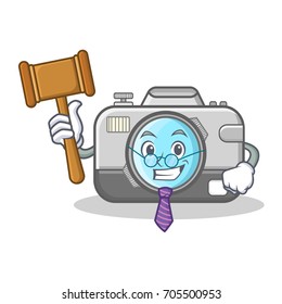Judge camera caharacter cartoon design