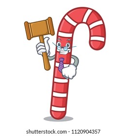 Judge candy canes mascot cartoon