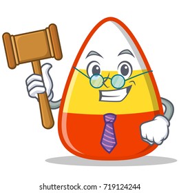 Judge candy corn character cartoon