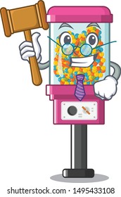 Judge candy vending machine on the cartoon