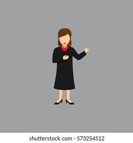 Judge Character Design Vector.