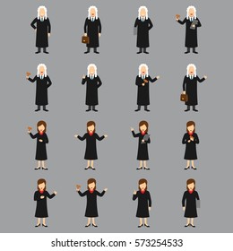 Judge Character Design Vector.