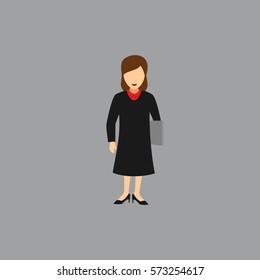 Judge Character Design Vector.