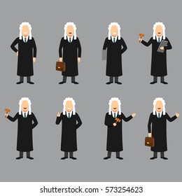 Judge Character Design Vector.