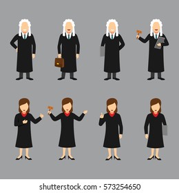 Judge Character Design Vector.