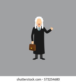 Judge Character Design Vector.