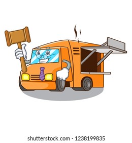 Judge character food truck with awning beautiful