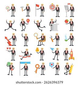 judge characters in different activities poses vector illustration