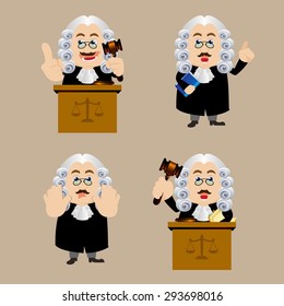 Judge characters in different poses