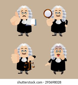 Judge characters in different poses