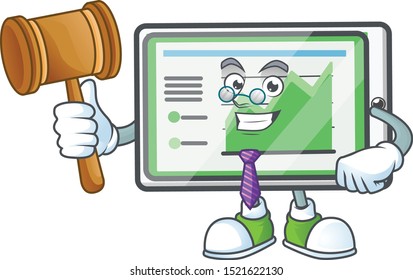 Judge up chart horizontal table on white background