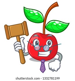 Judge cherries fruit isolated with the cartoon