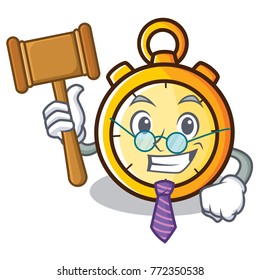 Judge chronometer character cartoon style