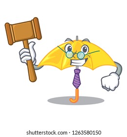 Judge classic yellow umbrella in shape cartoon