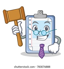 Judge clipboard character cartoon style