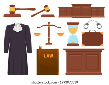 Judge collection vector design illustration isolated on white background