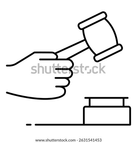 Judge Conclusion vector Icon design Depicting Legal Verdict Finalization