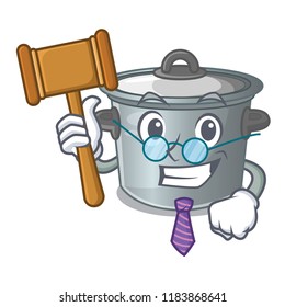 Judge cookware stock pot isolated on mascot