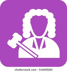Judge, courtroom, court icon vector image. Can also be used for professionals. Suitable for web apps, mobile apps and print media.