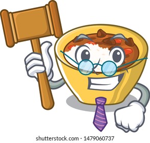 Judge curry rice in the character shape