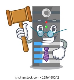 Judge data server above the cartoon tables