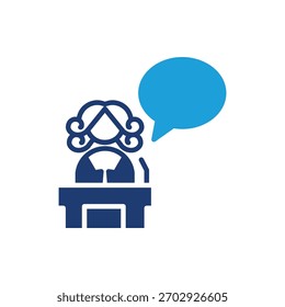 decisão do juiz colorido ícone vetor design bom para web ou aplicativo móvel