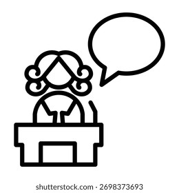 julgar decisão esboço ícone vetor design bom para web ou aplicativo móvel